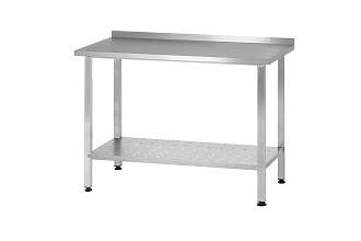 Стол производственный СПРп - 1800x700x860 Profi Inox, борт (полка перфорация)