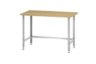 Стол кондитерский СПРн - 1200x700x860 Norma Inox, бук/40 (полка-обвязка сварная, ножка угловая)