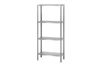 Стеллаж полочный СПЛн - 1200x500x1600 Norma Inox (полка сплошная 4 шт.)