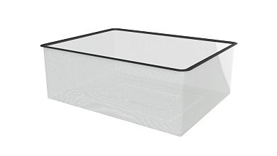 Корзина мелкосетчатая 535х410х185 (Серебристый)