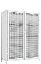 Стеллаж-шкаф СТ-600 с сетчатыми дверьми 2500х980х500 4 полки
