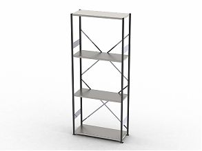 Стеллаж S90 2480х900х400, 4 полки, осн. секция
