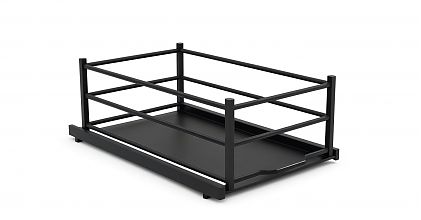 Стеллажный модуль усиленный широкий, высокий борт 500 мм (СМУШ-ВБ 500)