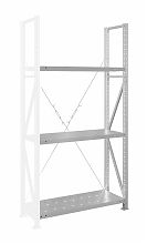 Стеллаж MS U 300x120x80/3 (Нагрузка на полку 180, перфорированная) ДС