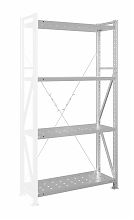 Стеллаж MS U 300x100x30/4 (Нагрузка на полку 300, перфорированная) ДС