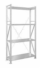 Стеллаж MS U 250x150x90/4 (Нагрузка на полку 300, сплошная)