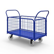 Тележка платформенная с сетчатыми бортами ТС 1 (500х800) г/п 600 кг.200 нейлон/пластик